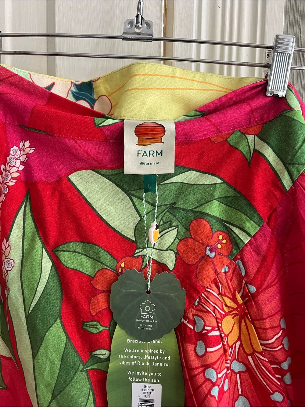 NWT FARM Rio Floral Wrap Midi Skirt - Picture 4 of 5